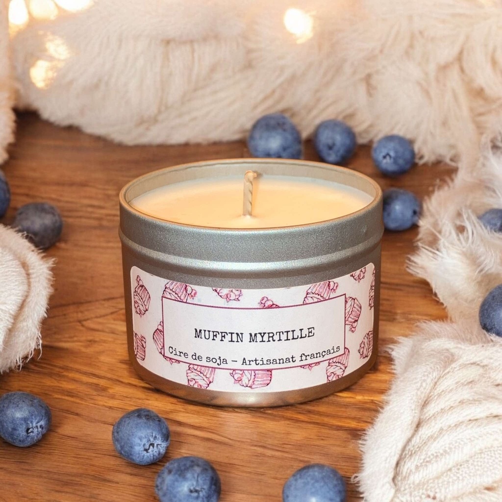 Muffin myrtille l Bougie végétale 